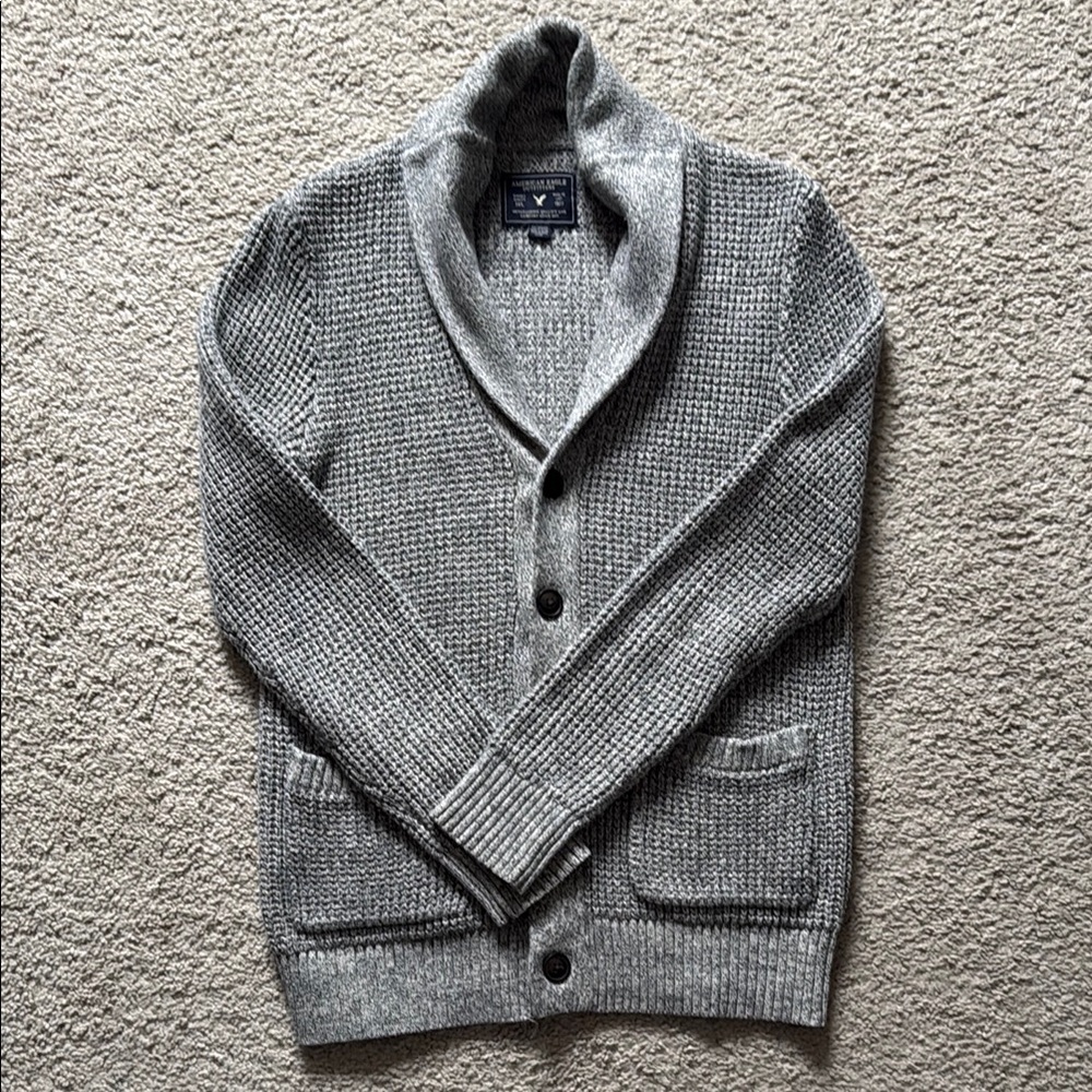 Gray Shawl Cardigan